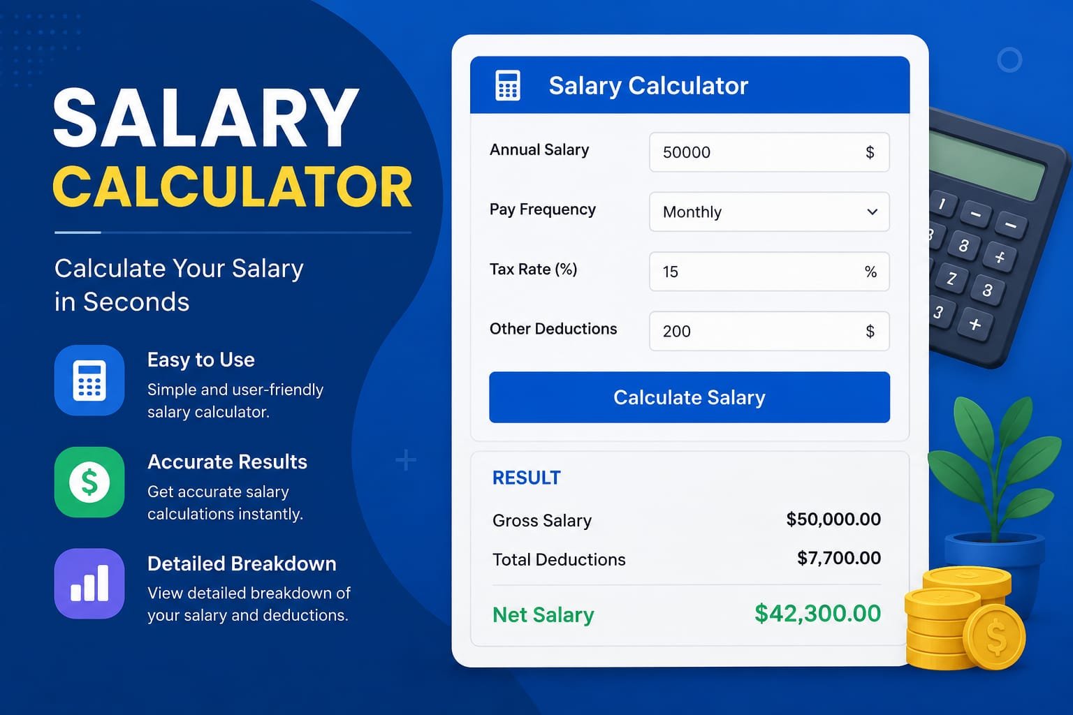Salary Calculator - 2026 Easy